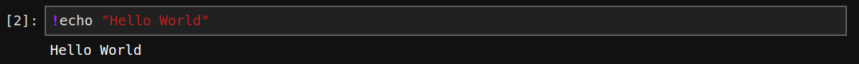 Jupyter Bash Echo function
