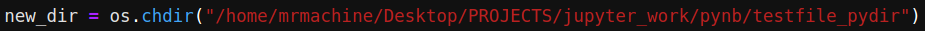 Jupyter Change Directory example
