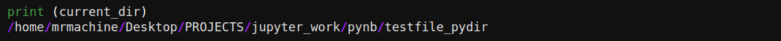 Jupyter Python Print Directory code