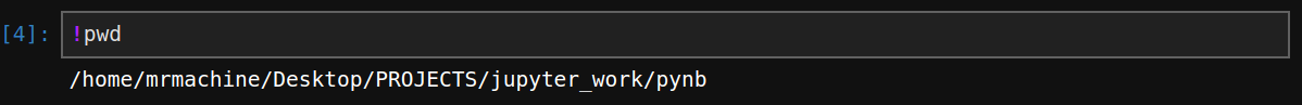 Jupyter Bash Current Directory command